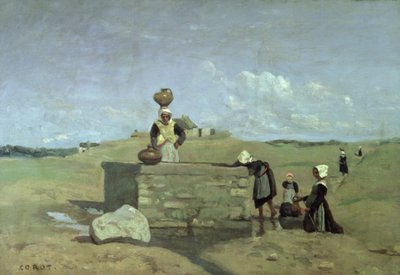 Femmes Bretonnes au Puits près de Batz, vers 1842 - Jean Baptiste Camille Corot
